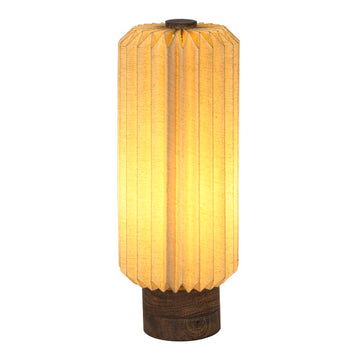Banks 15.75" Modern Minimalist Paper Pleated Column Accent LED Table Lamp